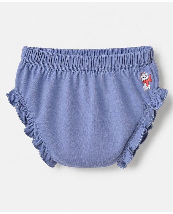 Babyhug Disney 100% Cotton Single Jersey Knit Mid Thigh Bloomers with Daisy Duck Minnie Mouse & Marie Graphic Print Pack of 3 - Pink Light Violet Light Blue