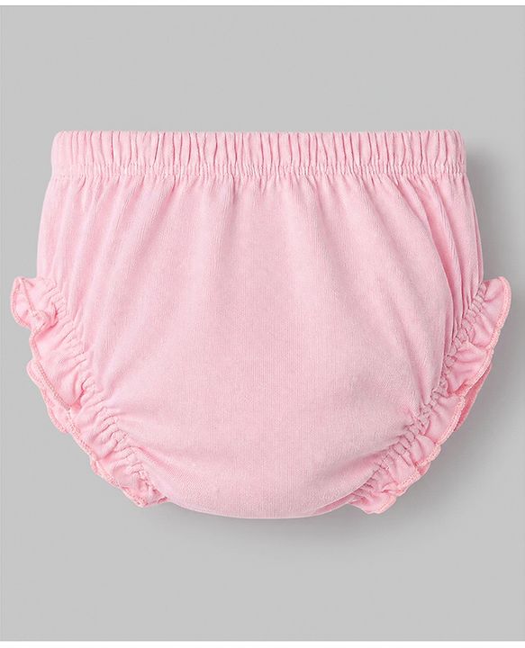Babyhug Disney Single Jersey Knit Bloomers With Minnie Mouse Graphic Pack of 3- Pink Blue Yelow