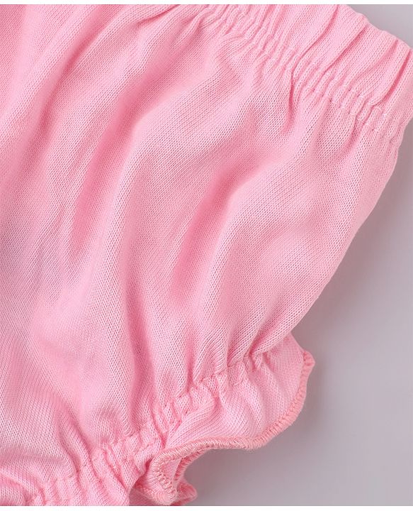 Babyhug Disney Single Jersey Knit Bloomers With Minnie Mouse Graphic Pack of 3- Pink Blue Yelow