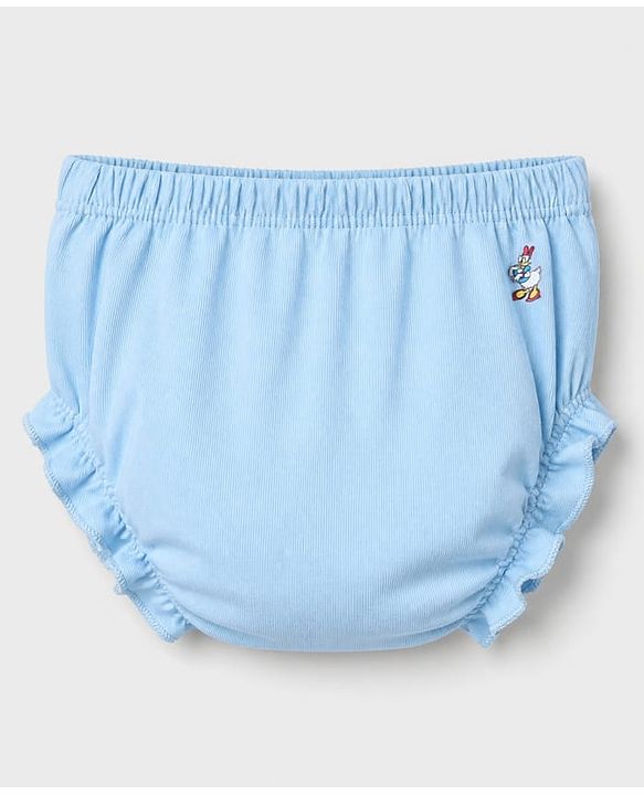 Babyhug Disney 100% Cotton Single Jersey Knit Solid Bloomers Pack of 3 in White Blue & Pink