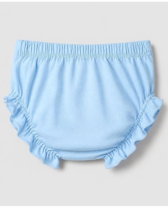 Babyhug Disney 100% Cotton Single Jersey Knit Solid Bloomers Pack of 3 in White Blue & Pink