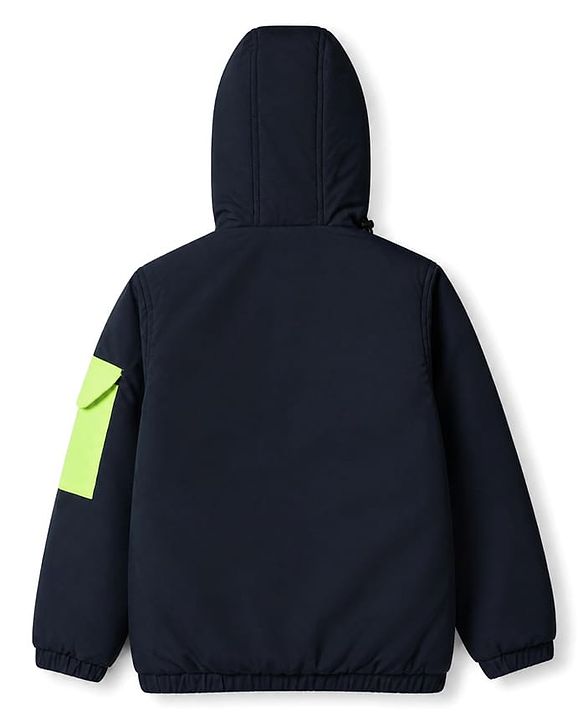 Pine Active Woven Full sleeves Ultra comfort Atheliesure Hooded Jacket - Navy Blue