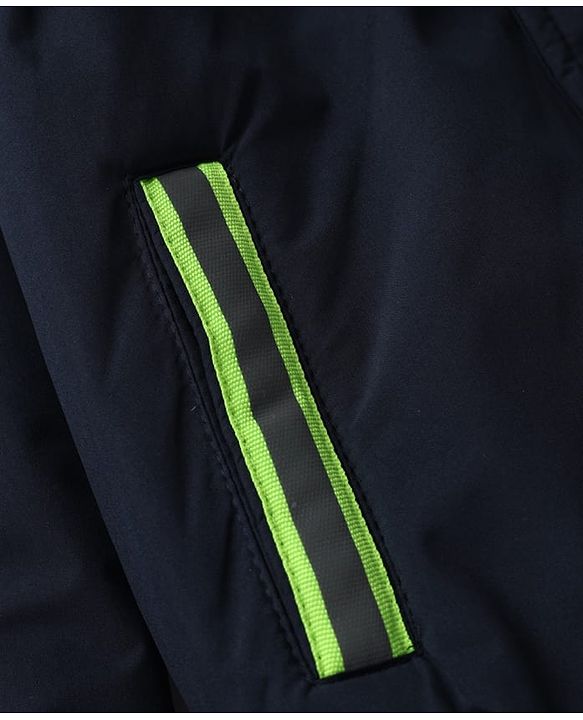 Pine Active Woven Full sleeves Ultra comfort Atheliesure Hooded Jacket - Navy Blue
