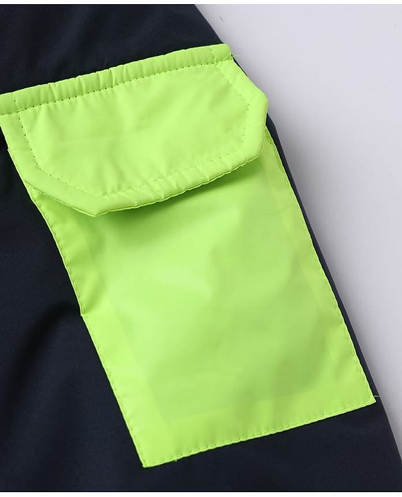 Pine Active Woven Full sleeves Ultra comfort Atheliesure Hooded Jacket - Navy Blue