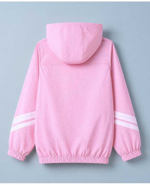 Pine Active Woven Full sleeves Ultra comfort Atheliesure Hooded Jacket - Pink