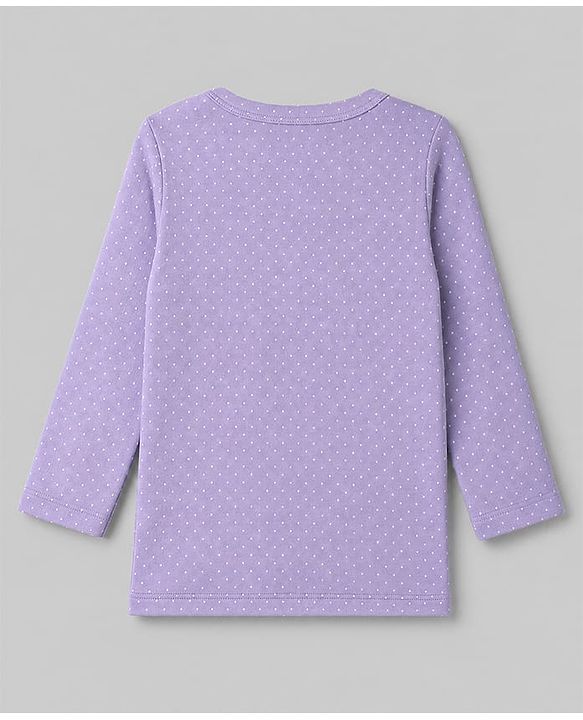 Babyhug 100% Cotton Interlock Knit Front Open Full Sleeves Jhablas With Polka Dot, Floral Print & Bunny Ear Applique Pack of 3 - Lilac, White & Pink
