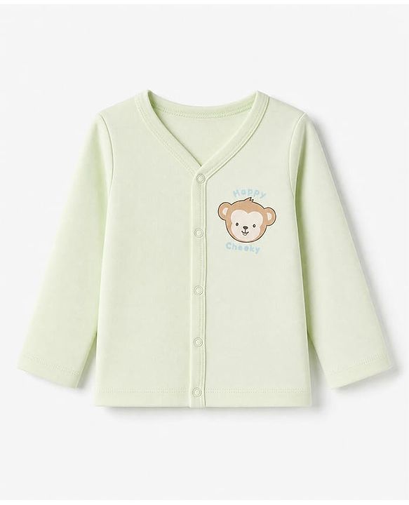 Babyhug 100% Cotton Interlock Knit Full Sleeves Animal & Striped Print Jhablas Pack of 3 - Blue Pink & Green