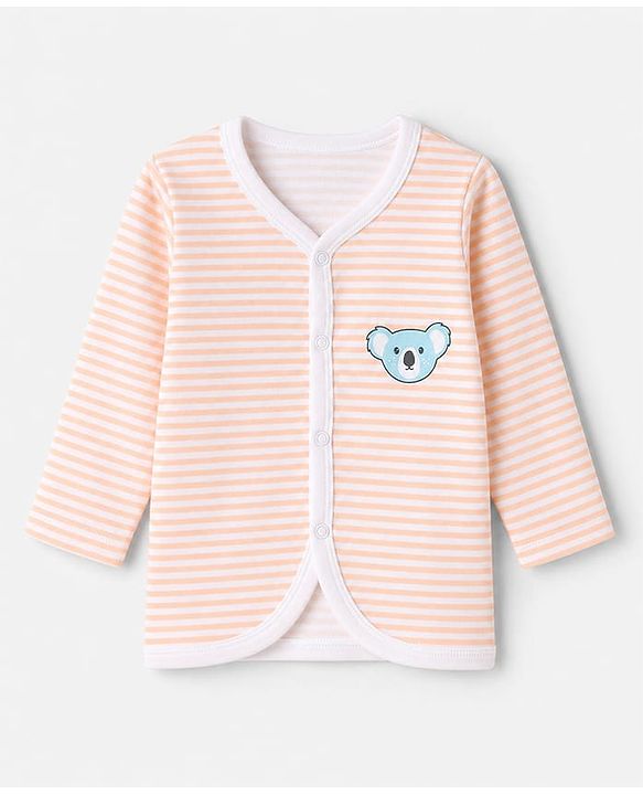 Babyhug 100% Cotton Interlock Knit Full Sleeves Animal & Striped Print Jhablas Pack of 3 - Blue Pink & Green