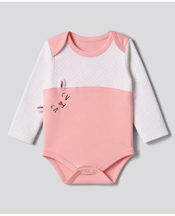 Babyhug 100% Cotton Interlock Knit Full Sleeve Onesies With Polka Dot & Floral Printed Pack of 3 - White, Lilac & Pink