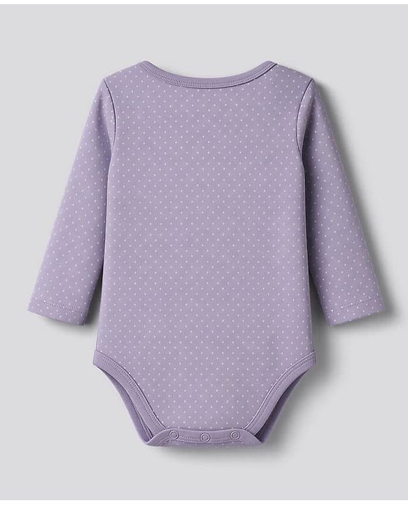 Babyhug 100% Cotton Interlock Knit Full Sleeve Onesies With Polka Dot & Floral Printed Pack of 3 - White, Lilac & Pink