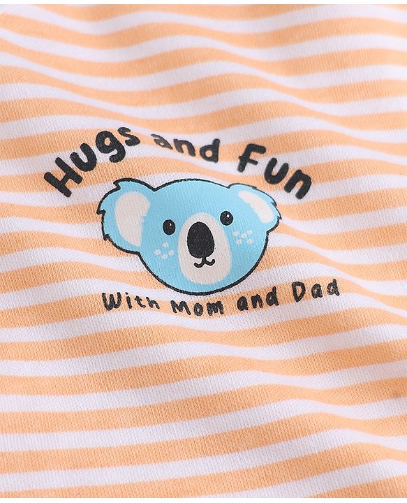 Babyhug 100% Cotton Interlock Knit Full Sleeves Onesie With Animal Print Pack of 3 - Pink & Blue