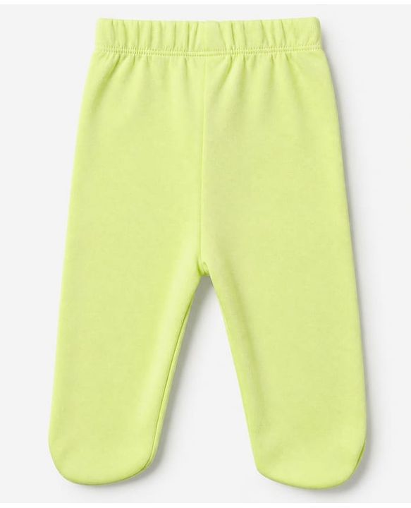 Babyhug Cotton Knit Striped Bootie Leggings With Boat Print Pack of 3 - Navy Blue, Limegreen & Light Blue
