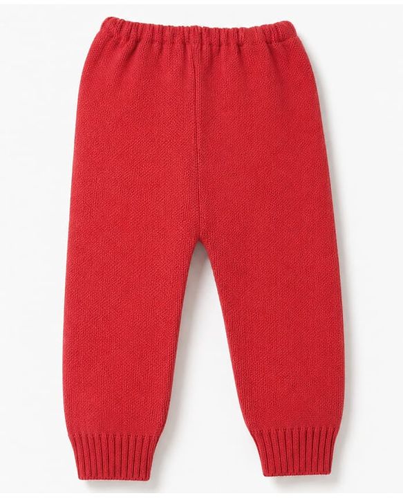 Babyhug Knit Full Sleeves Set with Heart design - Red