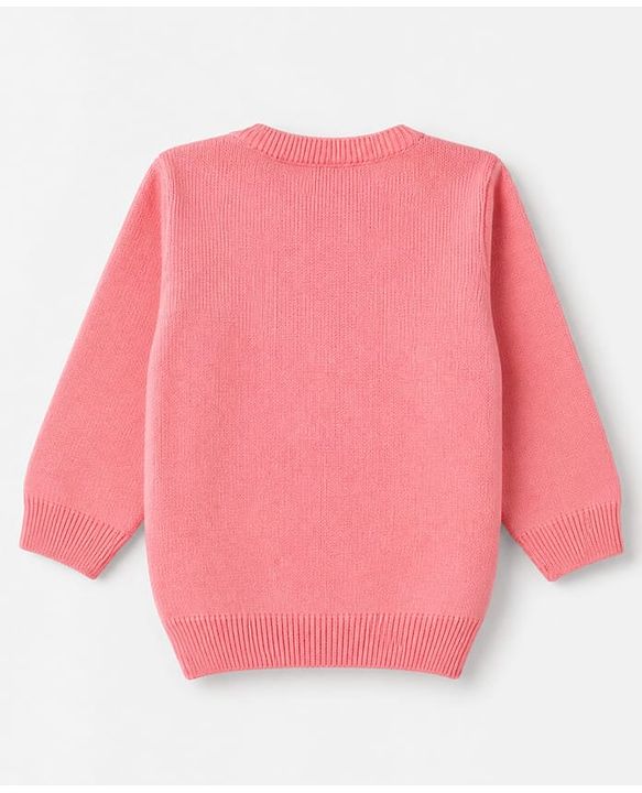 Babyhug Knit Full Sleeves Sweater Set - Pink