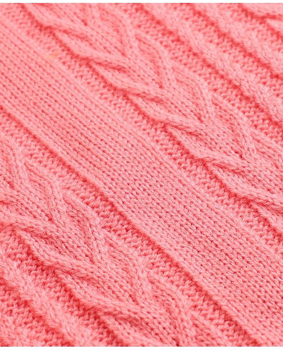 Babyhug Knit Full Sleeves Sweater Set - Pink