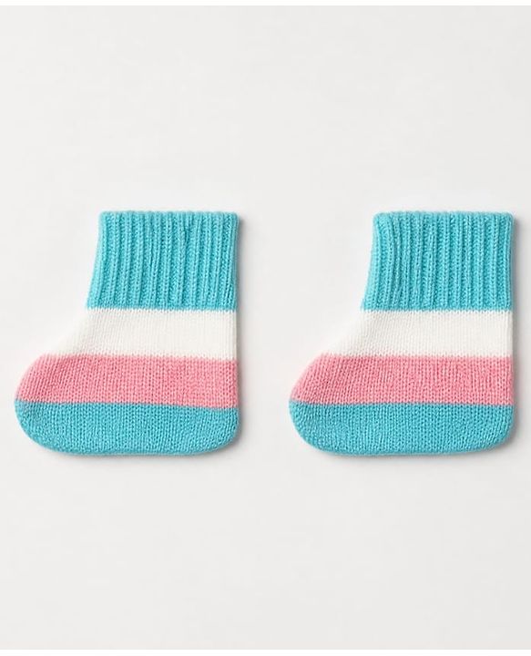 Babyhug Knit Full Sleeves Colour Block Designed Sweater Set with Cap & Booties - Aqua Blue