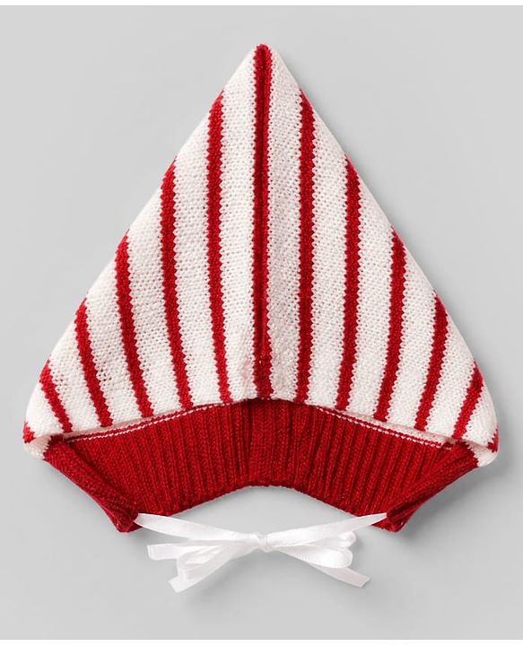 Babyhug Knit Full Sleeves Striped Sweater Set with Cap & Booties - White