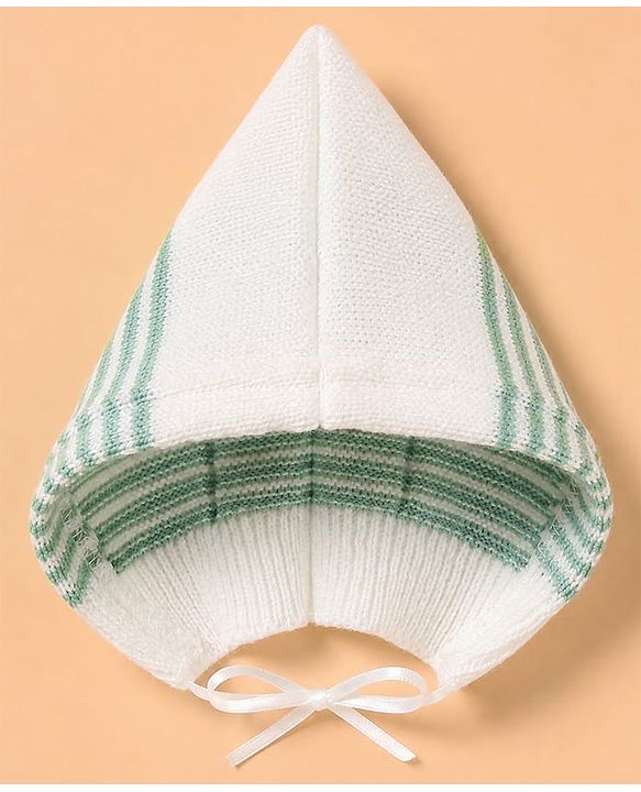 Babyhug Knit Cardigan and Pant with Full Sleeves and Color Block Design in Mint for Preemie-Preemie