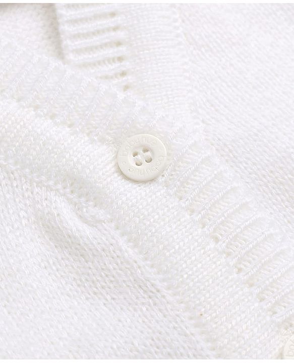 Babyhug Knit Cardigan and Pant with Full Sleeves and Color Block Design in Mint for Preemie-Preemie