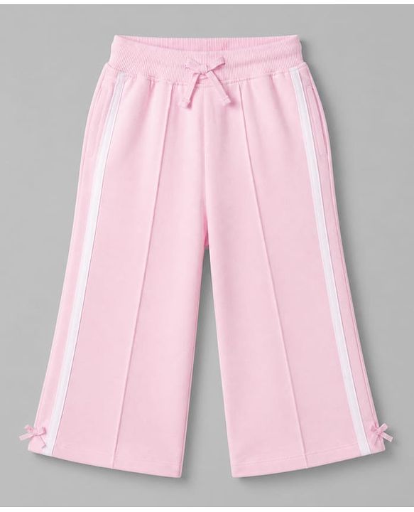 Babyhug 100% Cotton Terry Knit Full Sleeves Top & Pant Set With Text Print - Pink