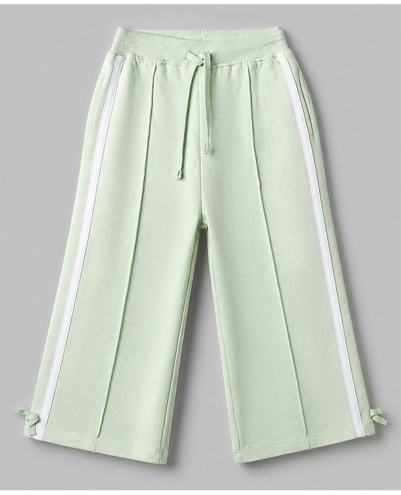 Babyhug Terry Knit Full Sleeves Top With Rabbit Patch & Pants Set - Light Green