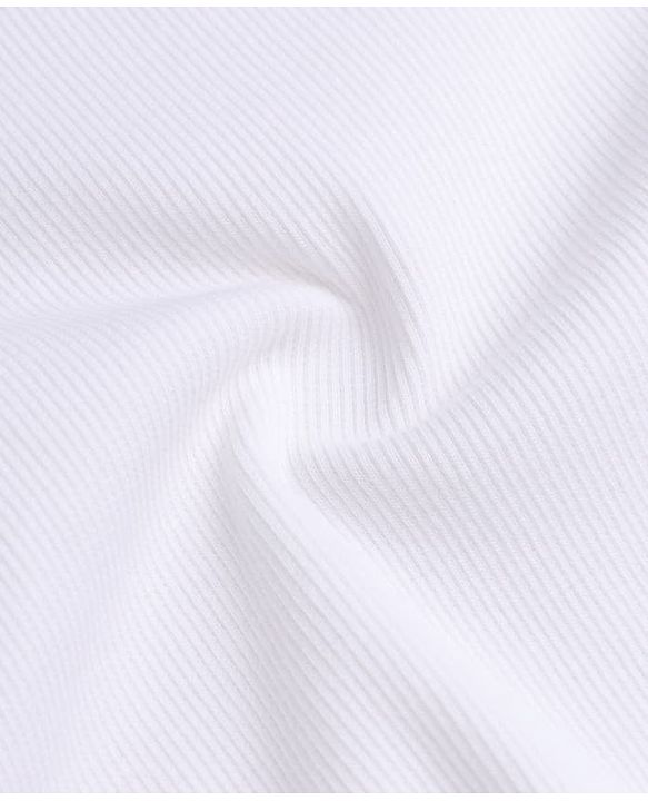 Babyhug Cotton Mixes Knit Solid Winter T-Shirt with Full Sleeves & Ribbed Skivi Neck - White