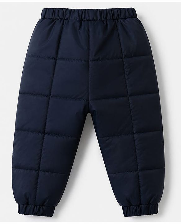 Babyhug Heavy Polyfill Winter Wear suit - Navy Blue 6-9M