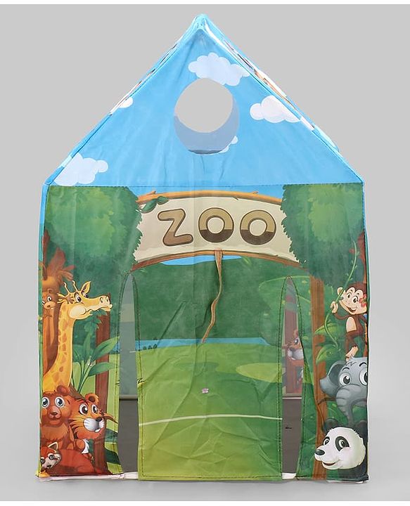 Babyhug Playtime Forest Adventure Tent House for Kids| Indoor & Outdoor Play| Imaginative Play| Spacious Play Area| Portable & Easy to Store| Gifting Option for 3 Years+ Boys & Girls| BIS Certified