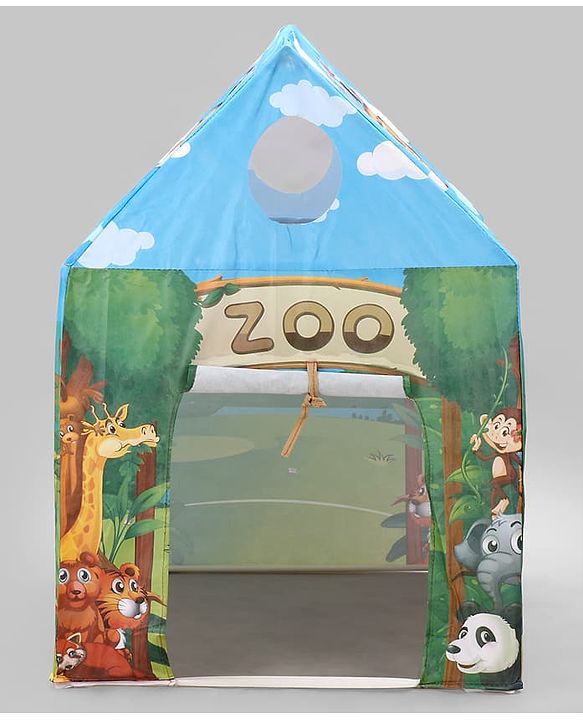 Babyhug Playtime Forest Adventure Tent House for Kids| Indoor & Outdoor Play| Imaginative Play| Spacious Play Area| Portable & Easy to Store| Gifting Option for 3 Years+ Boys & Girls| BIS Certified
