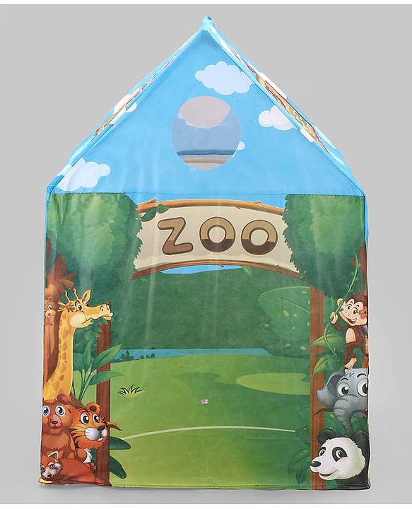 Babyhug Playtime Forest Adventure Tent House for Kids| Indoor & Outdoor Play| Imaginative Play| Spacious Play Area| Portable & Easy to Store| Gifting Option for 3 Years+ Boys & Girls| BIS Certified