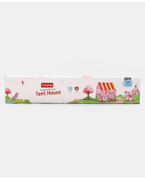 Babyhug Playtime Forest Adventure Tent House for Kids| Indoor & Outdoor Play| Imaginative Play| Spacious Play Area| Portable & Easy to Store| Gifting Option for 3 Years+ Boys & Girls| BIS Certified