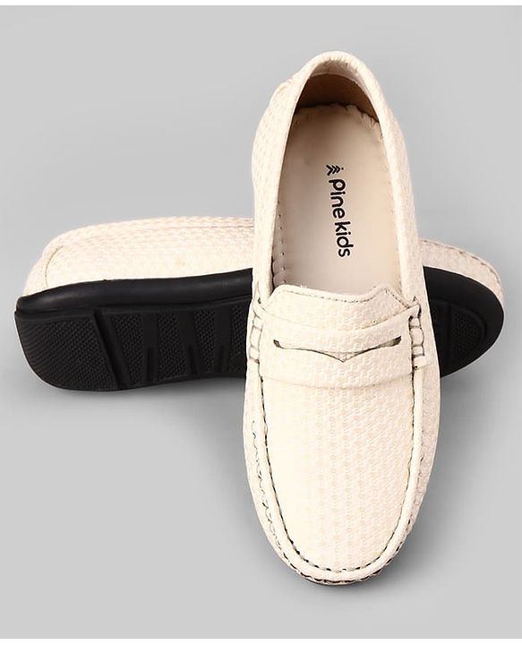 Pine Kids Formal & Party Wear Slip On Loafer - Off White