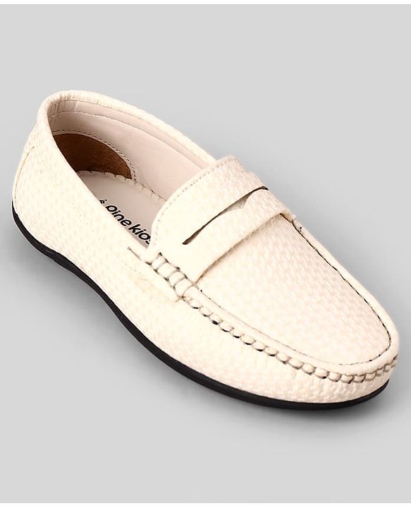 Pine Kids Formal & Party Wear Slip On Loafer - Off White