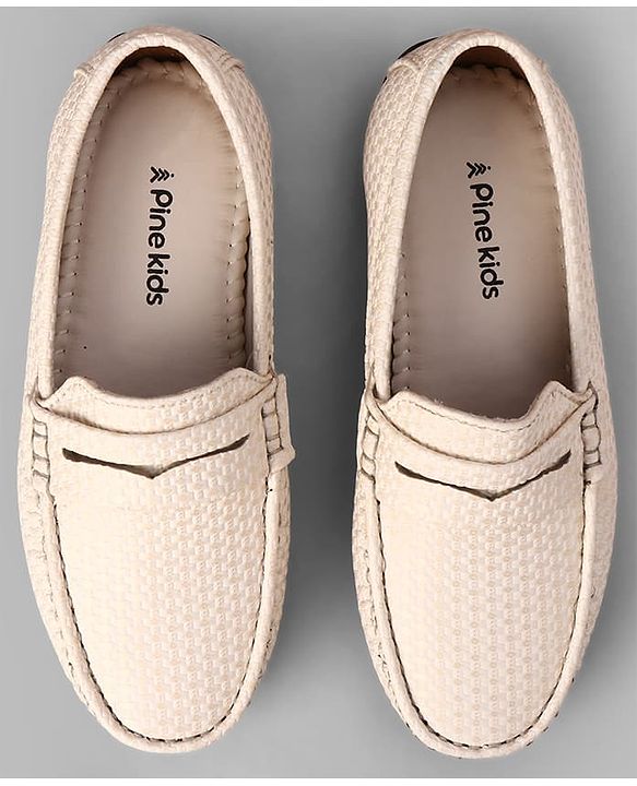 Pine Kids Formal & Party Wear Slip On Loafer - Off White