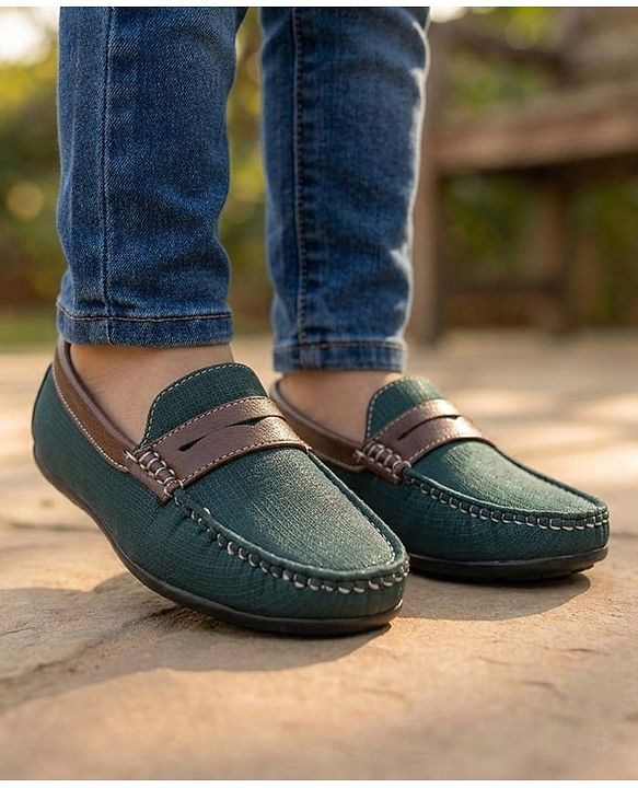 Pine Kids Slip On Formal & Party Wear Loafers - Green