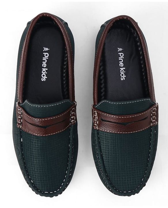 Pine Kids Slip On Formal & Party Wear Loafers - Green