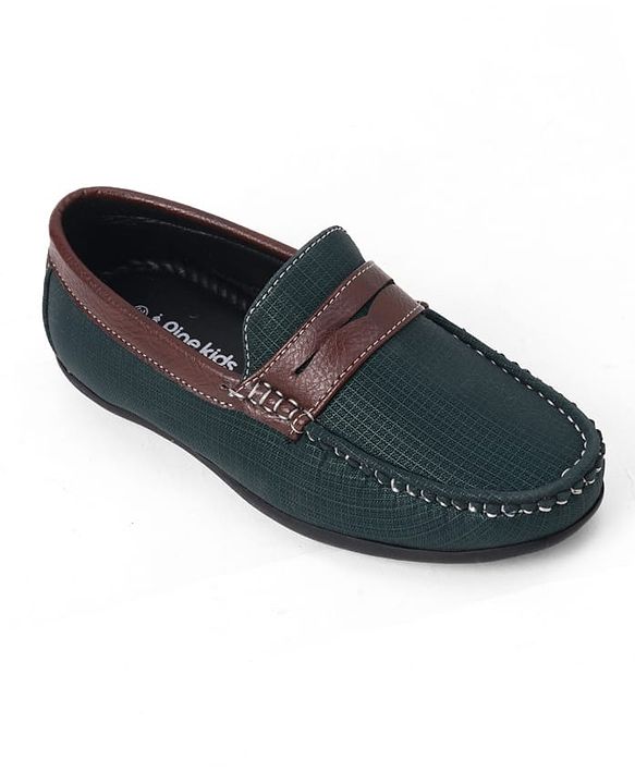 Pine Kids Slip On Formal & Party Wear Loafers - Green