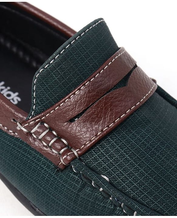 Pine Kids Slip On Formal & Party Wear Loafers - Green