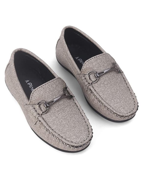 Pine Kids Slip-On Formal & Party Wear Shoes - Grey