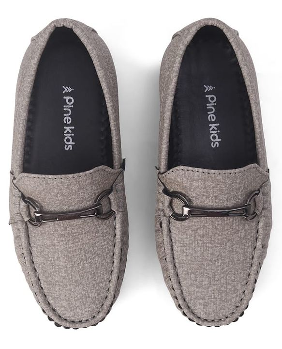 Pine Kids Slip-On Formal & Party Wear Shoes - Grey