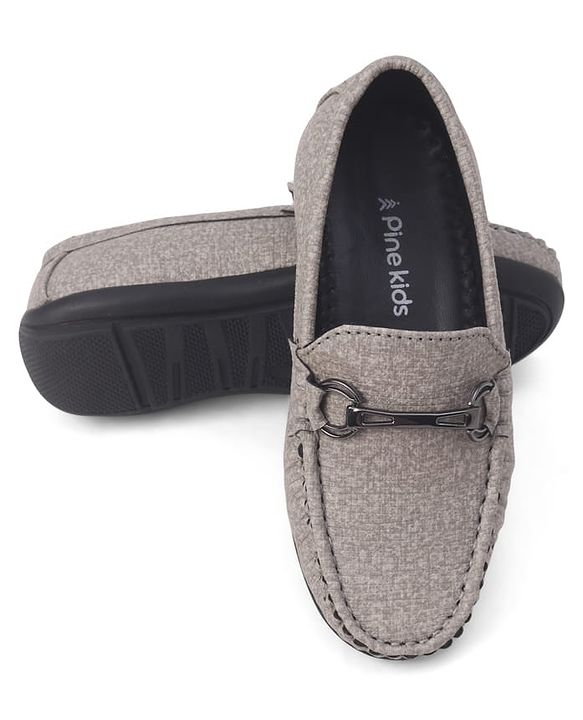 Pine Kids Slip-On Formal & Party Wear Shoes - Grey