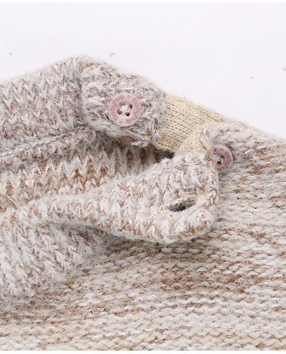 Babyhug Knit Pullover with Full Sleeves Fox Design With Sling Bag Applique in Beige