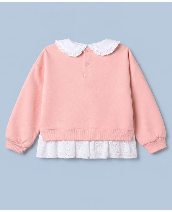Babyhug 100% Cotton Single Jersey Knit Full Sleeves Top and Leggings with Full Length and Butterfly Applique in Pink