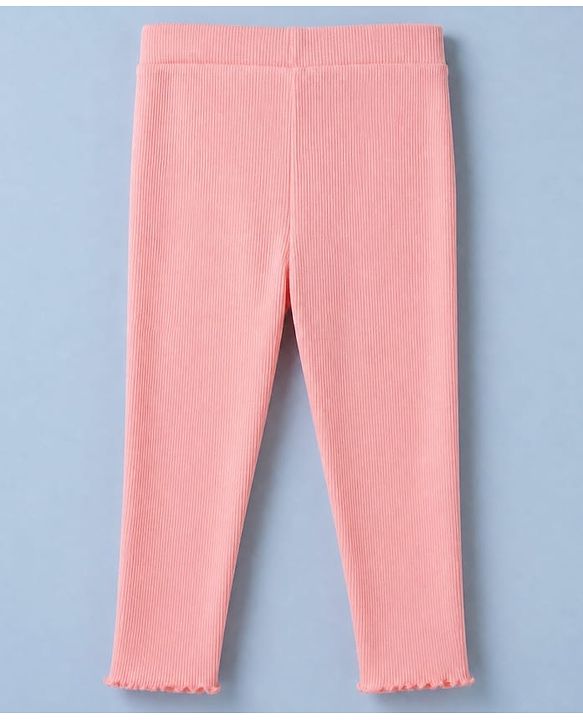 Babyhug 100% Cotton Single Jersey Knit Full Sleeves Top and Leggings with Full Length and Butterfly Applique in Pink