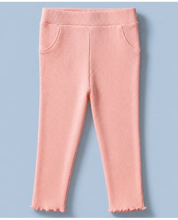 Babyhug 100% Cotton Single Jersey Knit Full Sleeves Top and Leggings with Full Length and Butterfly Applique in Pink