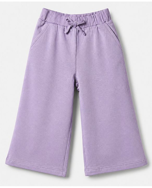Babyhug 100% Cotton Single Jersey Knit Full Sleeves Top and Pant Set With Butterfly Applique - Lavender