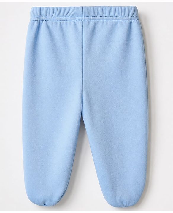 Babyhug Cotton Knit Footed Bootie Leggings With Animal Print Pack of 3 - Orange Light Green Blue