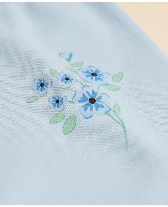 Babyhug Cotton Footed Bootie Legging With Floral Print Pack of 3 - Pink White Blue
