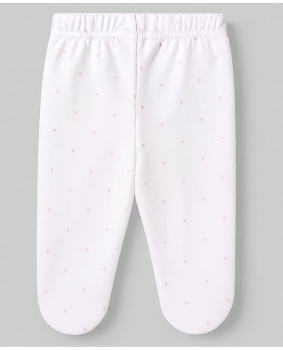 Babyhug Cotton Footed Bootie Legging With Floral Print Pack of 3 - Pink White Green