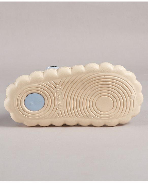 Cute Walk by Babyhug Clogs Back Strap Closure Clogs with Dino Applique - Beige / Blue